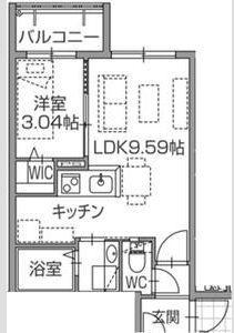 ラクラス南福岡サウス(1LDK/1階)の間取り写真