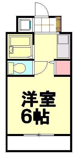 ロイヤルコート(1K/1階)の間取り写真