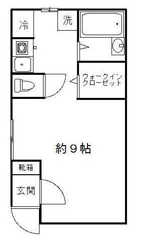 カサメント中目黒(ワンルーム/1階)の間取り写真