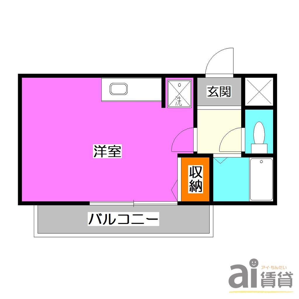 プチ・フラゴラ(ワンルーム/3階)の間取り写真