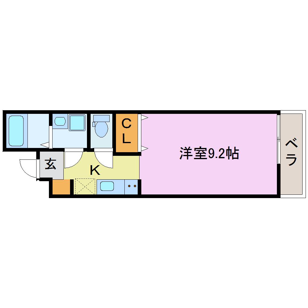 ドアーズ墨染(1K/2階)の間取り写真