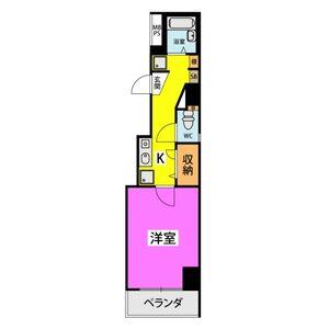 WOGUE OHTEMON(1K/6階)の間取り写真