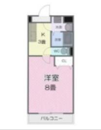 MYUIII(1K/4階)の間取り写真