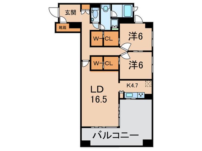 マチュリティ小石川(2LDK/4階)の間取り写真