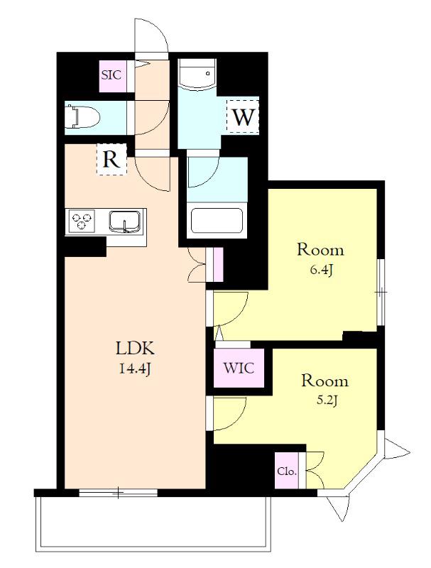 MAISON CHROLO(2LDK/7階)の間取り写真