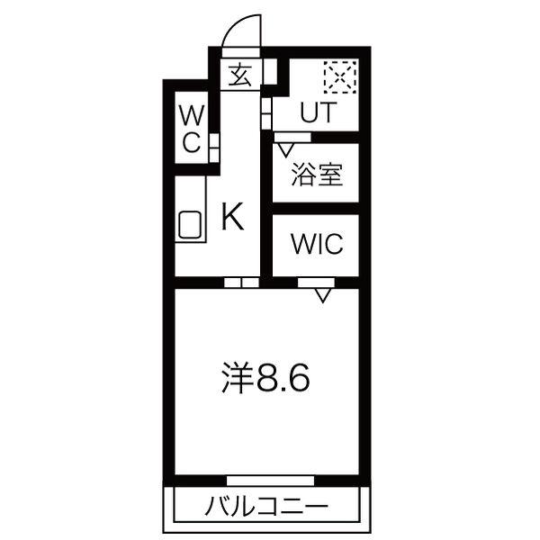 レジデンス重原駅前(1K/2階)の間取り写真