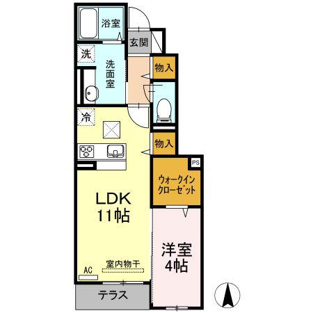 G-STYLE(1LDK/1階)の間取り写真
