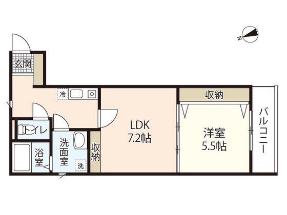 RESIDENCE KOJIMA(2K/2階)の間取り写真