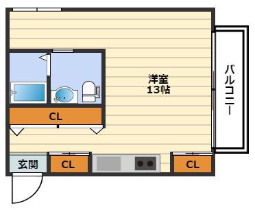 APT・新梅田(ワンルーム/7階)の間取り写真