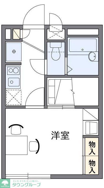 レオパレスビューテラス(1K/1階)の間取り写真