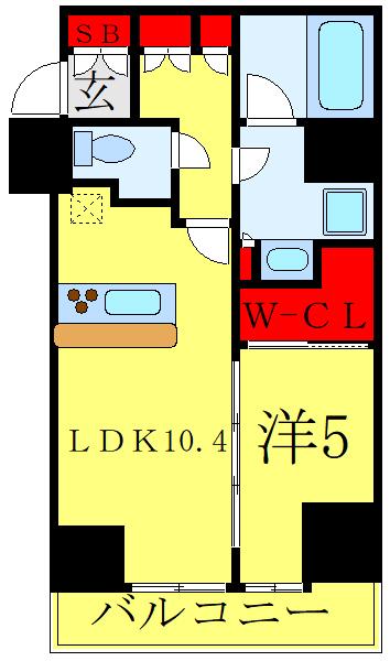 アーバンパーク西巣鴨イースト(1LDK/14階)の間取り写真