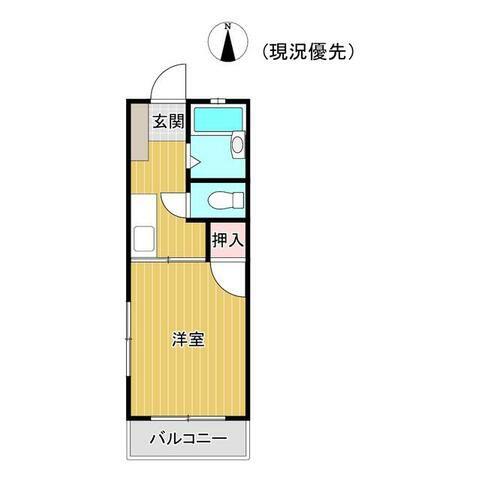 シーガルハイツ(1K/2階)の間取り写真