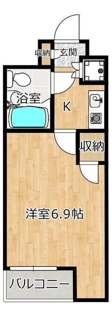 キャピタルビュー上石神井(1K/4階)の間取り写真