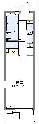 レオネクストひまわり(1K/3階)の間取り写真