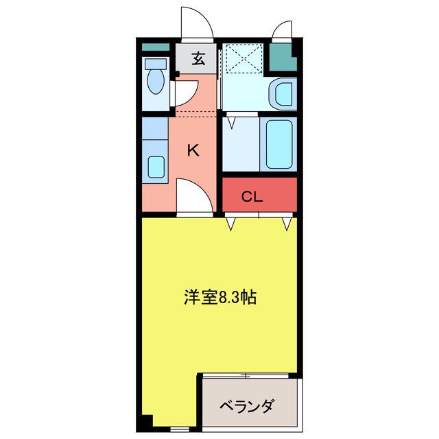 LOHAS・I・VII(1K/3階)の間取り写真