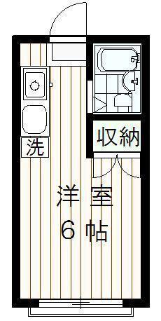 南野ハイツ1号棟(1K/2階)の間取り写真