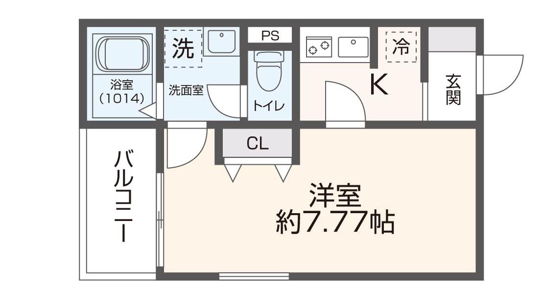 FSTYLE東大阪吉松(1K/3階)の間取り写真