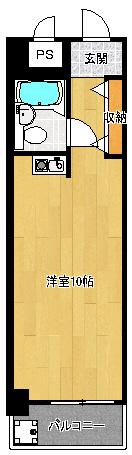 ハイツ大要(ワンルーム/1階)の間取り写真