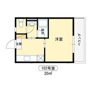 ファーストマンション(1K/1階)の間取り写真
