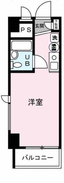 マートルコート森下(ワンルーム/4階)の間取り写真