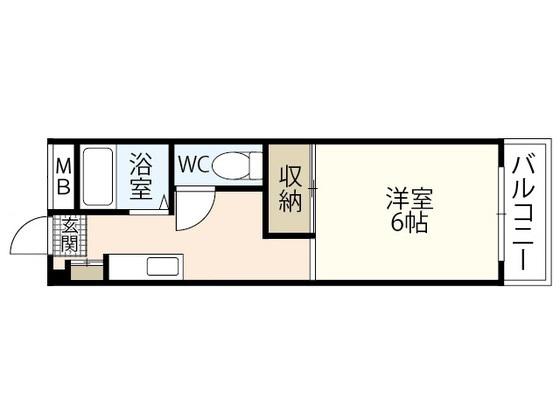 今本ビル(1K/4階)の間取り写真