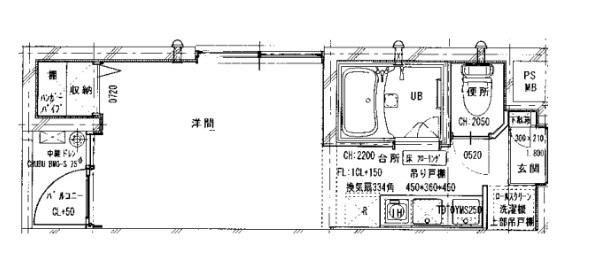 KANAMEWARPS1(ワンルーム/1階)の間取り写真