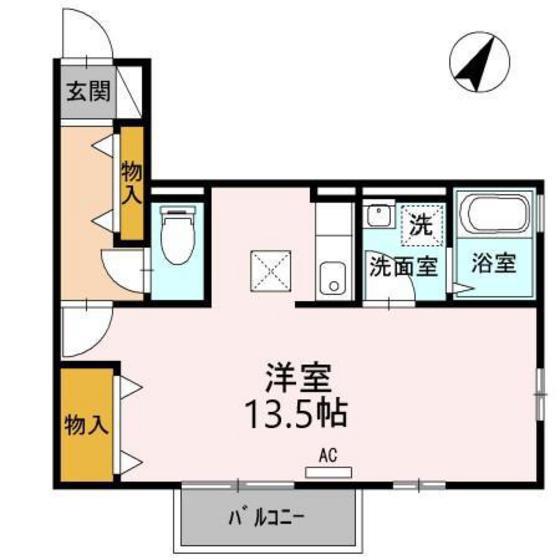 ボナールKII(ワンルーム/1階)の間取り写真