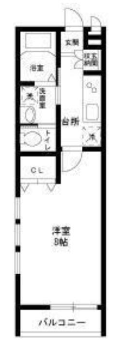 BONHEUR B.K.H(1K/2階)の間取り写真