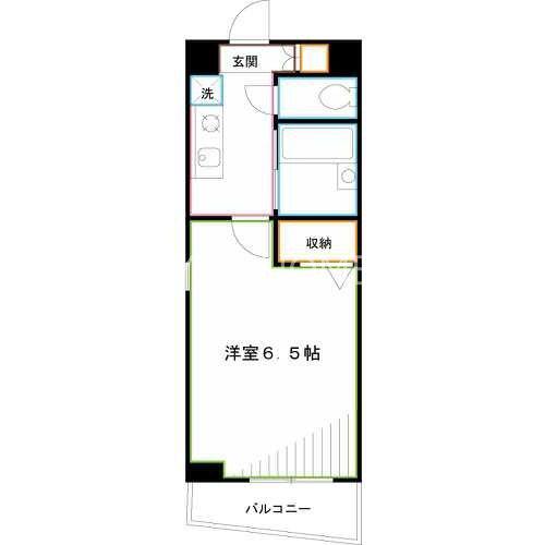 フェリス三鷹下連雀(1K/1階)の間取り写真