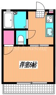 フジヤコーポ(1K/1階)の間取り写真