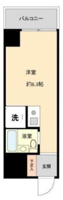 サイトピア(ワンルーム/5階)の間取り写真