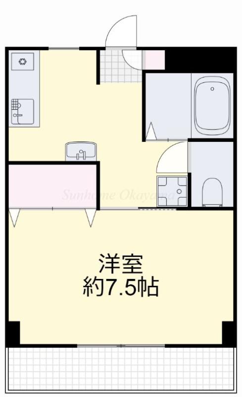 シャト・アトレーユ(1K/2階)の間取り写真