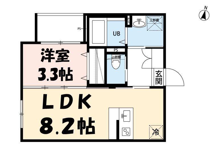 ROBOT HOME 与野本町2(1LDK/2階)の間取り写真