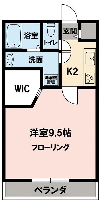 ライフモリ6号館(1K/5階)の間取り写真