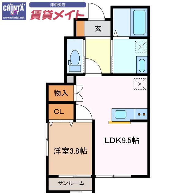 AKATSUKIMAISON部 III(1LDK/1階)の間取り写真