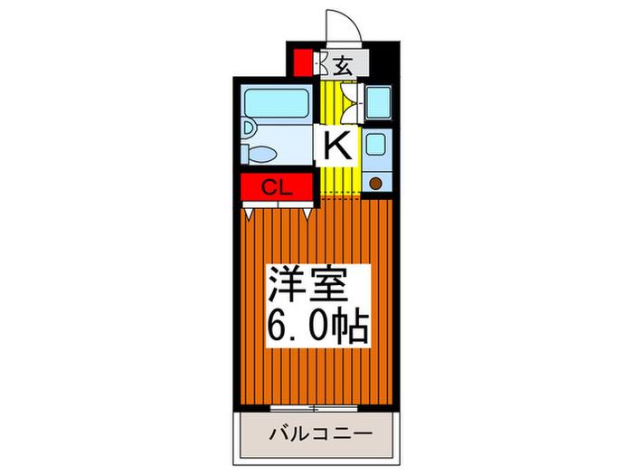 ウィンザーパレス川口(1K/1階)の間取り写真