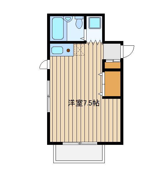 金輪商会ビル(ワンルーム/2階)の間取り写真