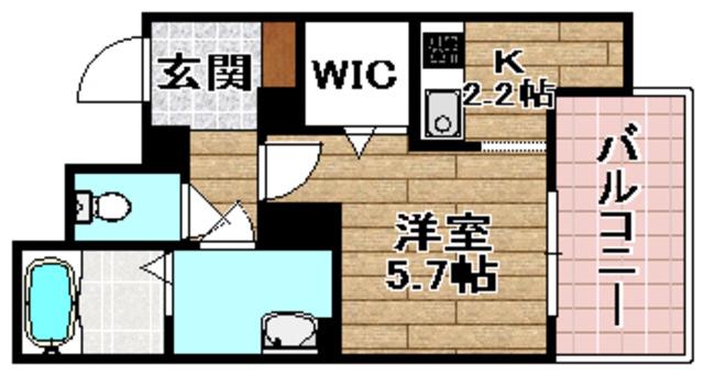 グランベール高槻(1K/3階)の間取り写真