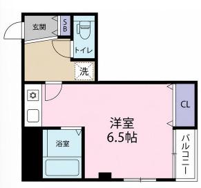 コーポ三原II(ワンルーム/3階)の間取り写真
