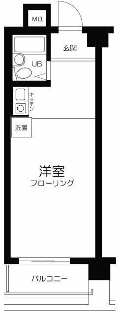 ラインビルド神楽坂(ワンルーム/4階)の間取り写真