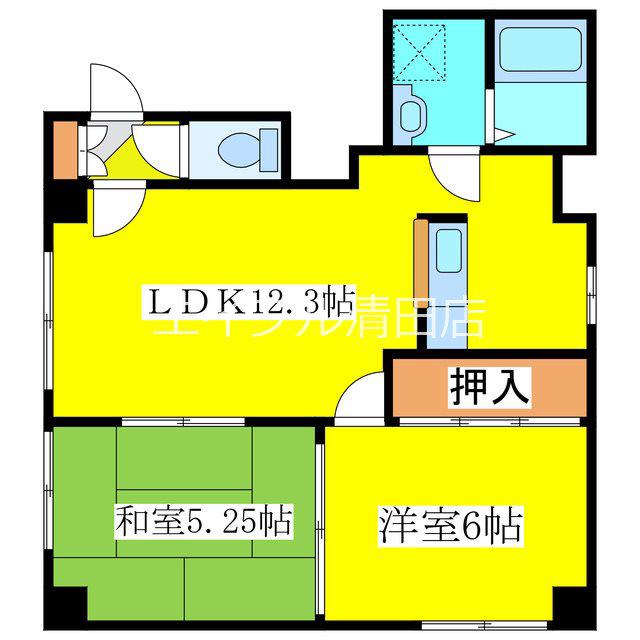 K&Kハイツ(2LDK/3階)の間取り写真