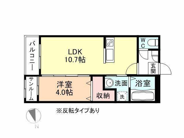 ドリーム13(1LDK/1階)の間取り写真