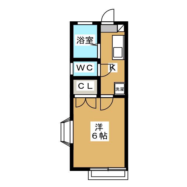 けいようハイツ(1K/2階)の間取り写真