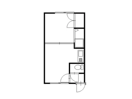 ハイツたかはた(1DK/2階)の間取り写真