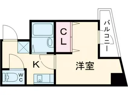 シュープリーム(1K/3階)の間取り写真