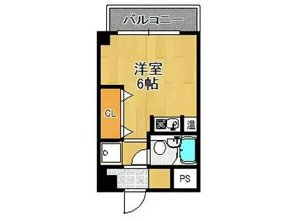 クレールヒロタI(ワンルーム/1階)の間取り写真