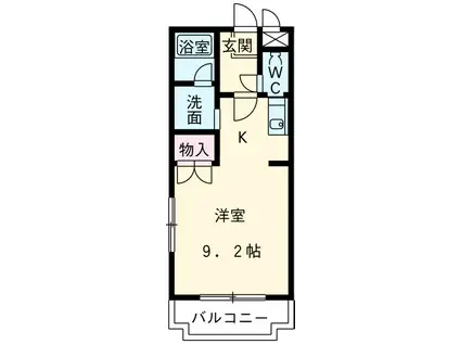 エール白須賀(ワンルーム/3階)の間取り写真