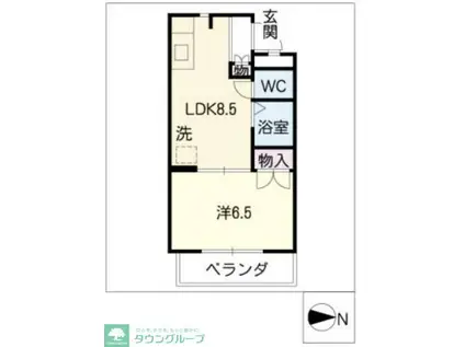 アネックス大幸(1LDK/1階)の間取り写真