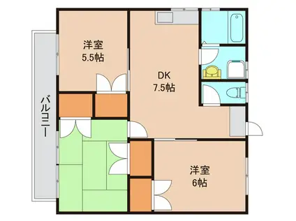 コーポ山利(3DK/2階)の間取り写真