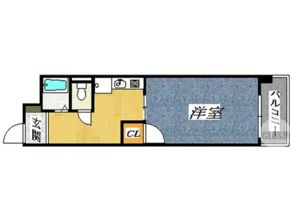 ブランドール・フカイ(1K/3階)の間取り写真